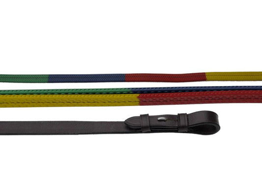 Windsor Multi Coloured Rubber Covered Reins