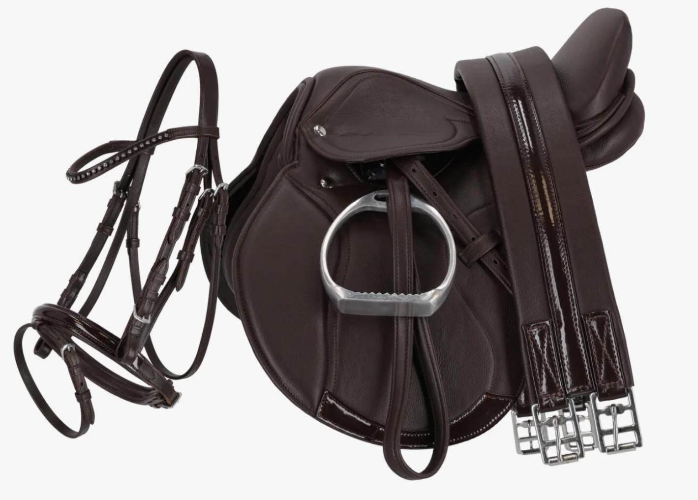 QHP Complete saddle set Melbourne - Brown Pony