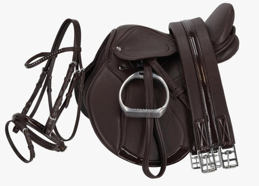 QHP Complete saddle set Melbourne - Brown Pony