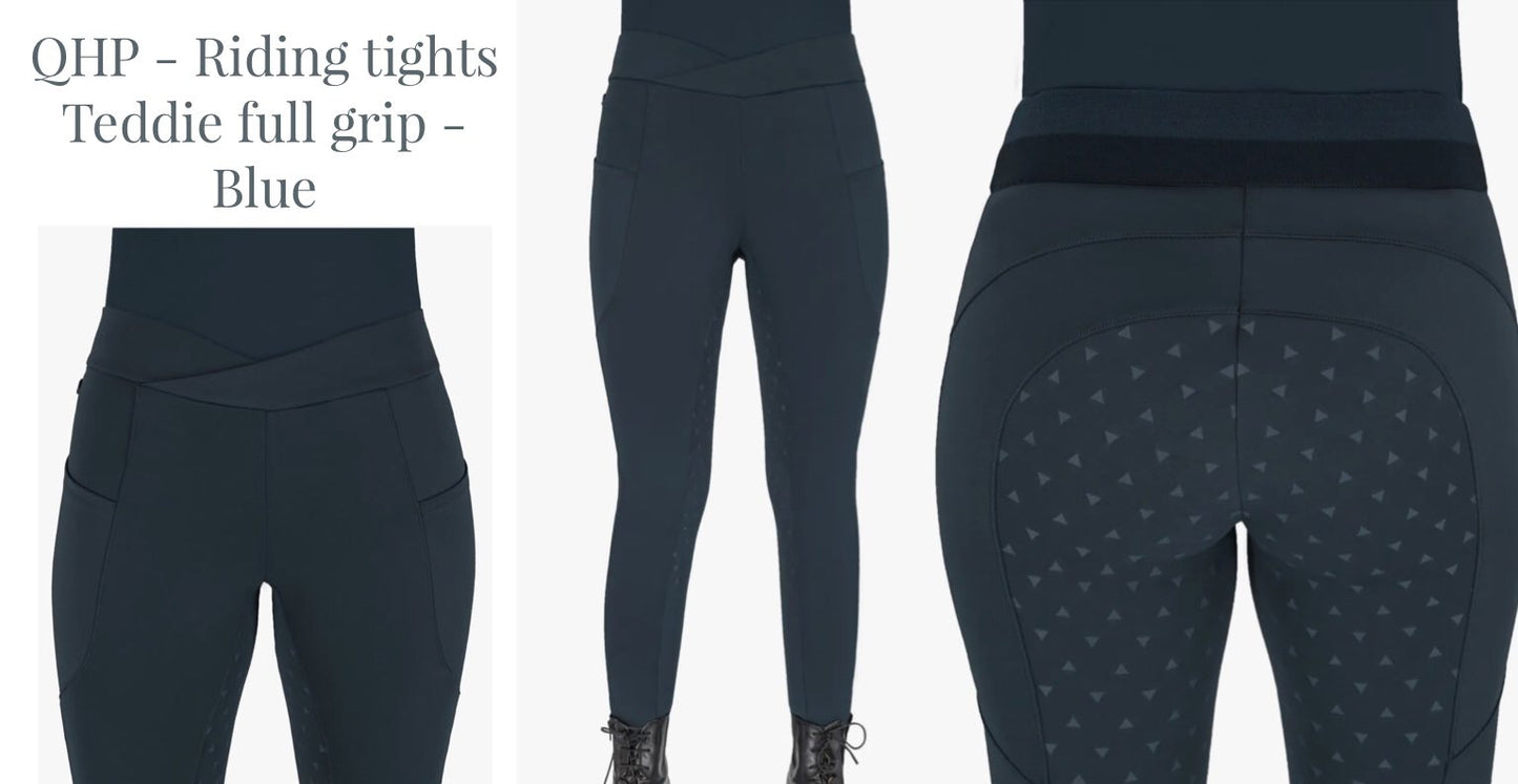 QHP Riding Tights Teddee Full Grip