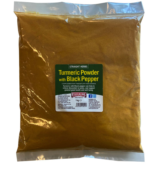 EQUIMINS STRAIGHT HERBS -  TURMERIC POWDER WITH BLACK PEPPER
