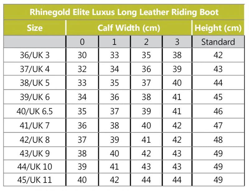**Clearance Offer** Rhinegold Luxus Long Boots