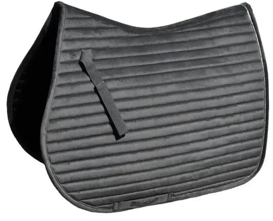 Rhinegold Diamante Channel Quilt GP Saddle Pad - with ears