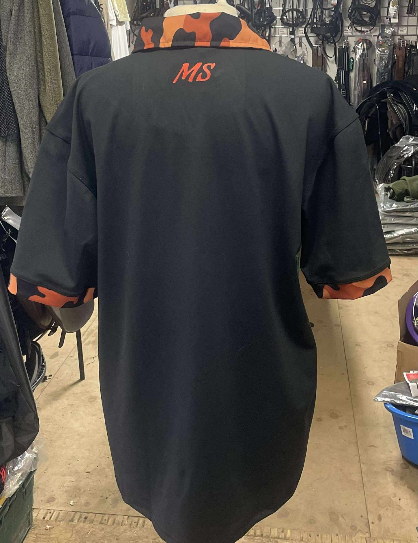 Midspirit Polo Shirt - Black & Leopard Print