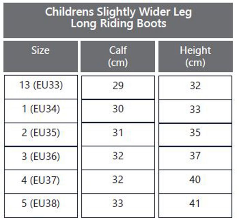 Rhinegold Young Rider Luxus Long Boots - Slightly Wider Fit